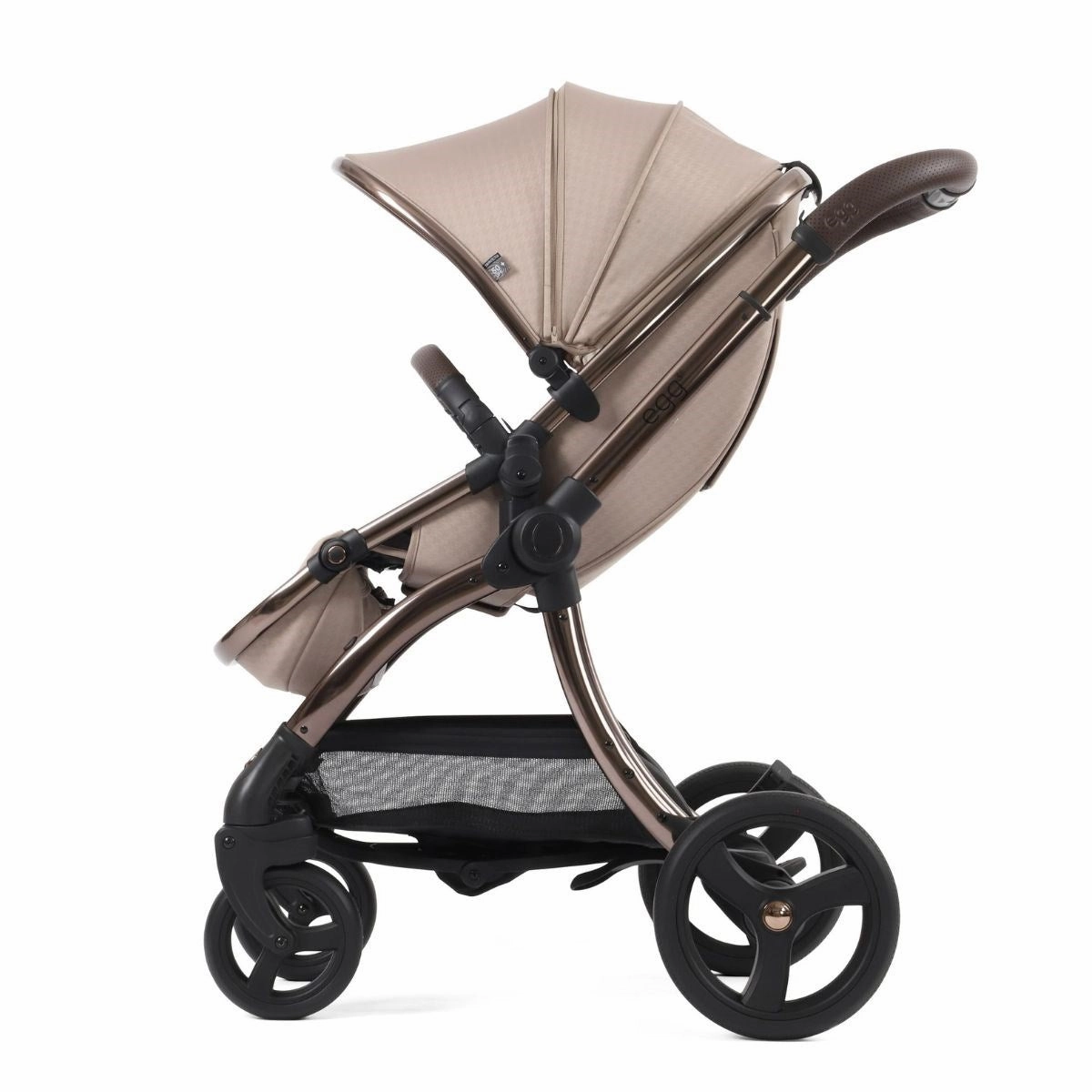 Egg 3 Premium Travel System Bundle in SE Houndstooth Almond, With Car Seat & Base.