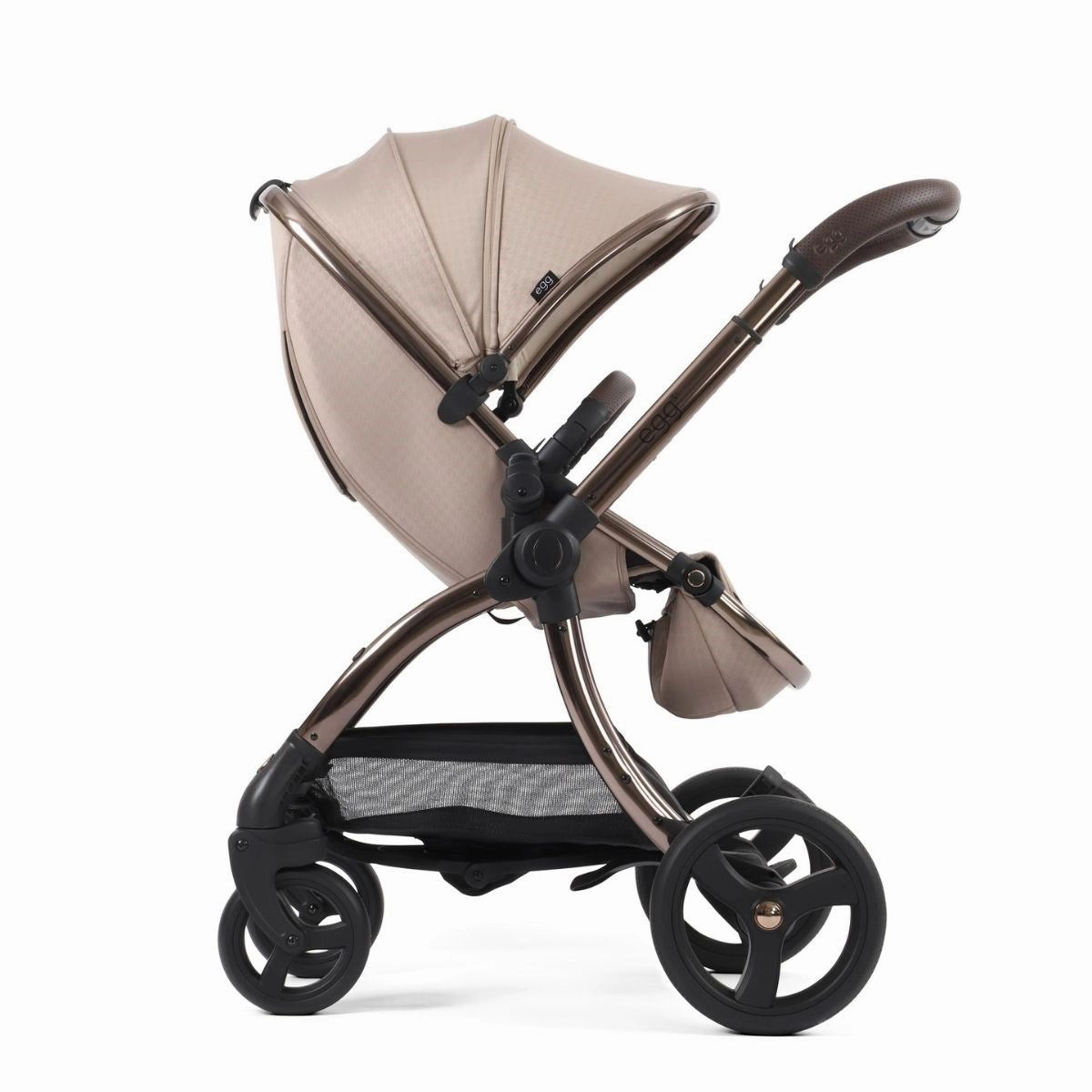 Egg 3 Premium Travel System Bundle in SE Houndstooth Almond, With Car Seat & Base.