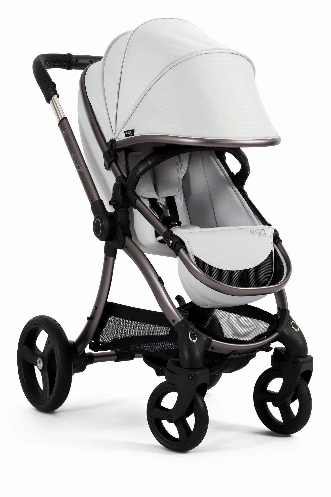 Egg 3 Stroller and Carrycot - Houndstooth Silver