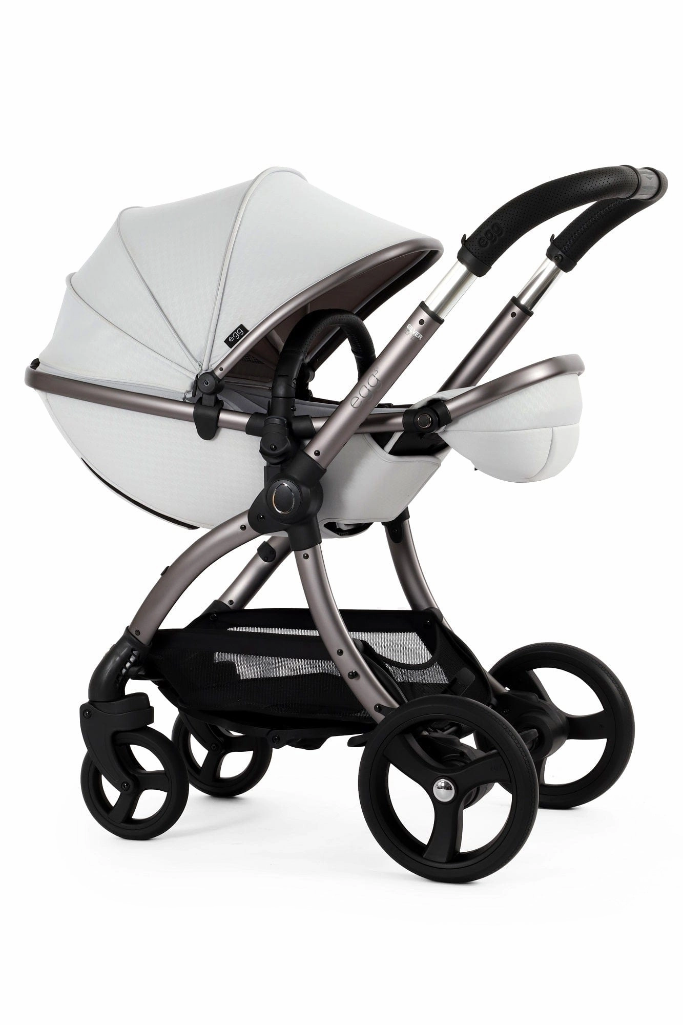 Egg 3 Stroller and Carrycot - Houndstooth Silver