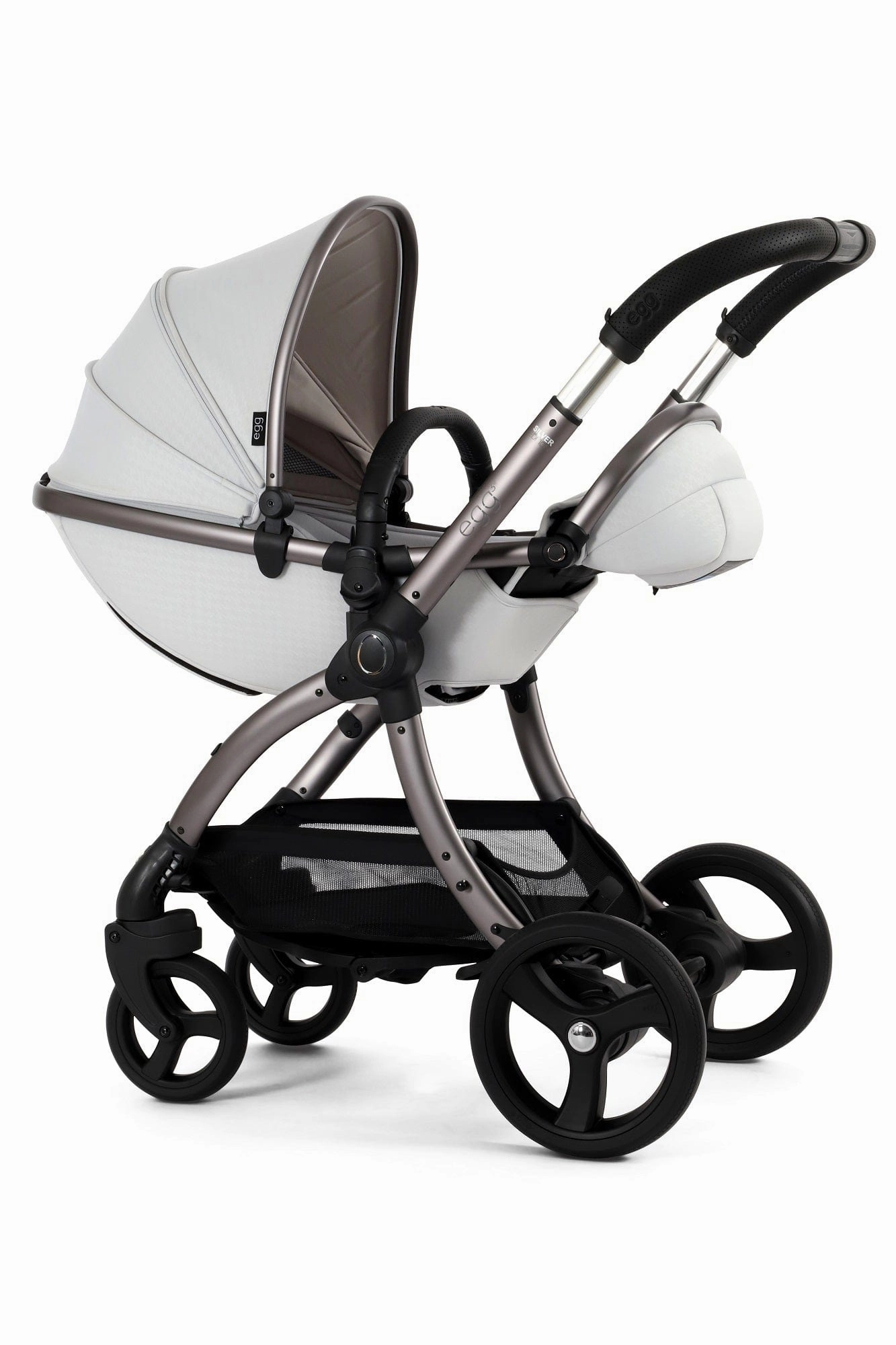 Egg 3 Stroller and Carrycot - Houndstooth Silver