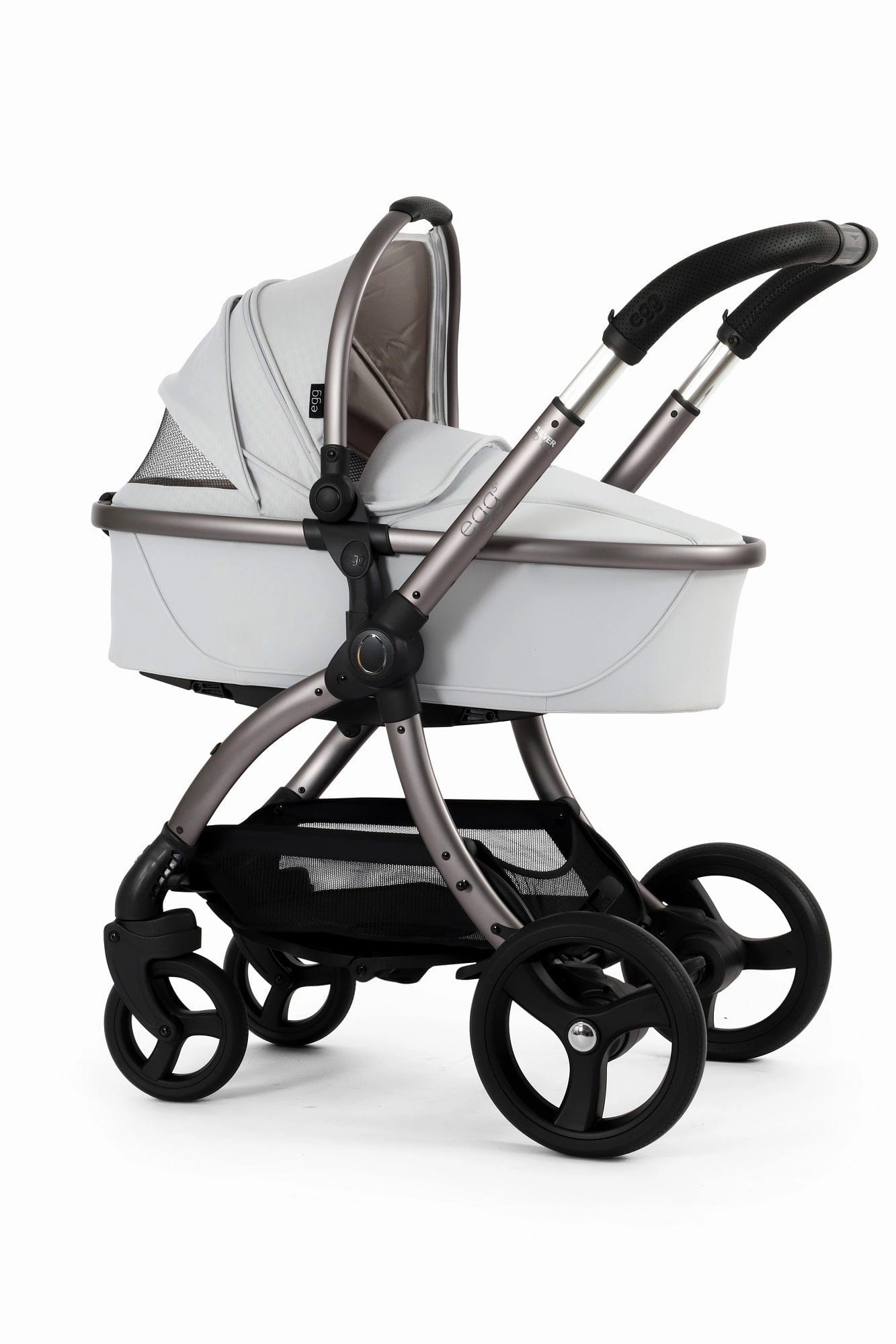 Egg 3 Stroller and Carrycot - Houndstooth Silver