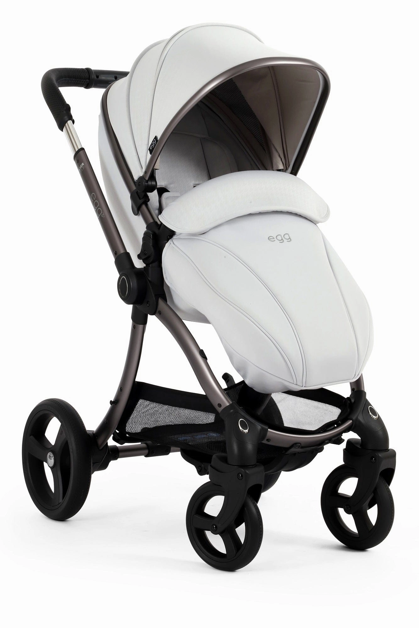 Egg 3 Stroller and Carrycot - Houndstooth Silver
