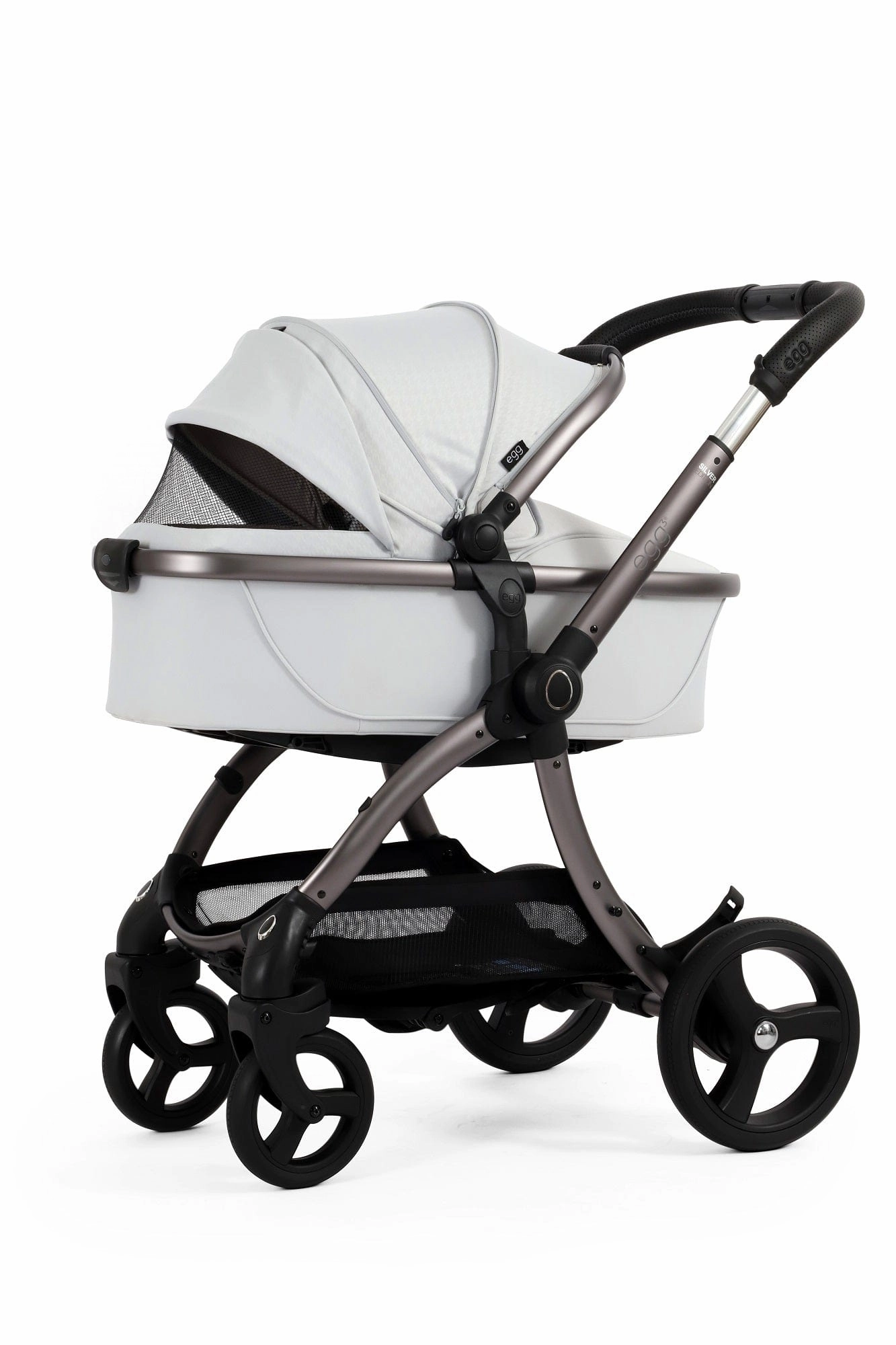 Egg 3 Stroller and Carrycot - Houndstooth Silver
