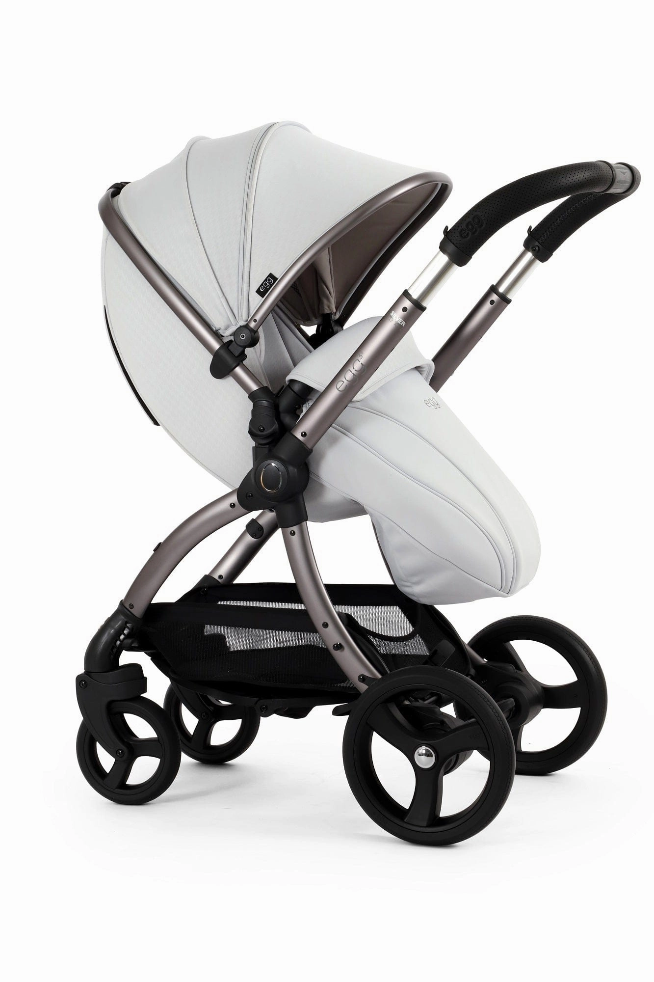 Egg 3 Stroller and Carrycot - Houndstooth Silver