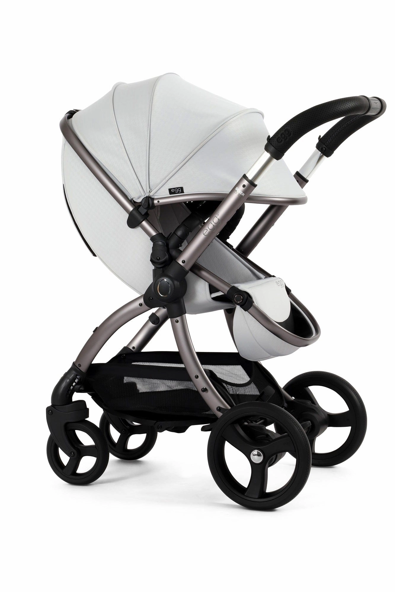 Egg 3 Stroller and Carrycot - Houndstooth Silver