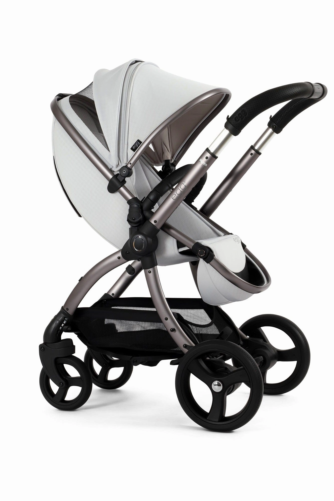 Egg 3 Stroller and Carrycot - Houndstooth Silver