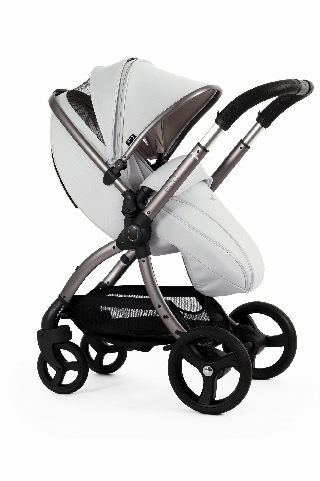 Egg 3 Stroller and Carrycot - Houndstooth Silver