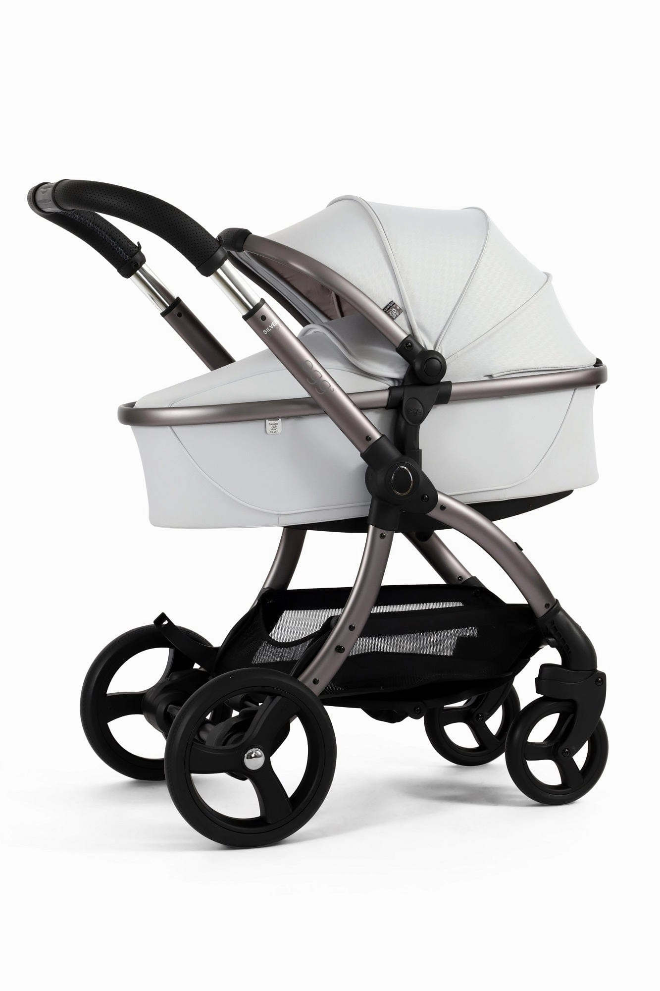 Egg 3 Stroller and Carrycot - Houndstooth Silver