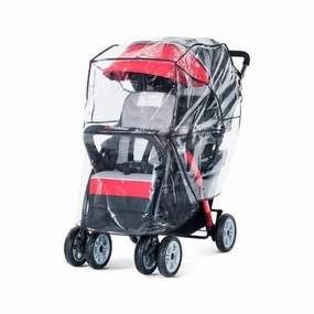Foundations Duo Rain Cover Weather Shield for Double Strollers