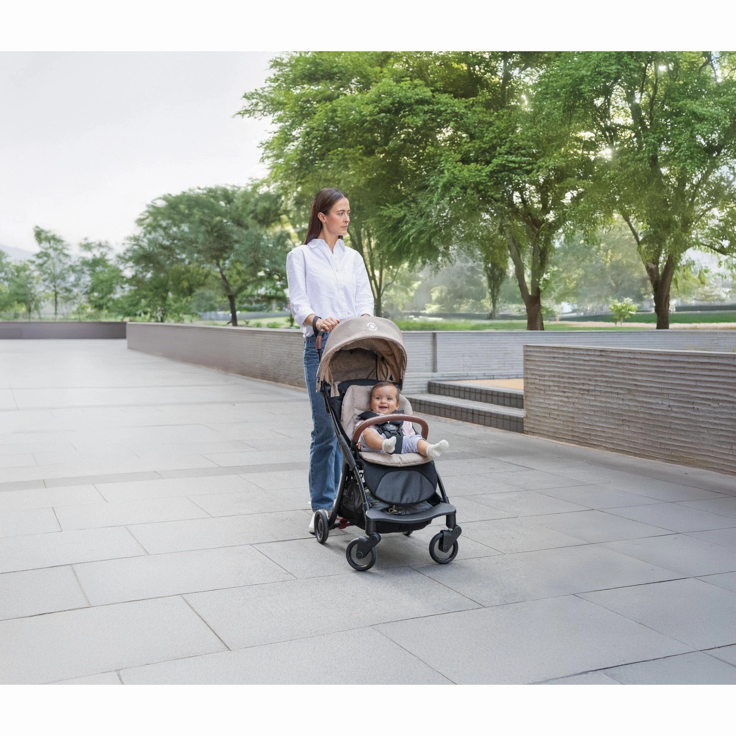 Globber Stroll Lite Baby Stroller - Sand (0 - 4Y)