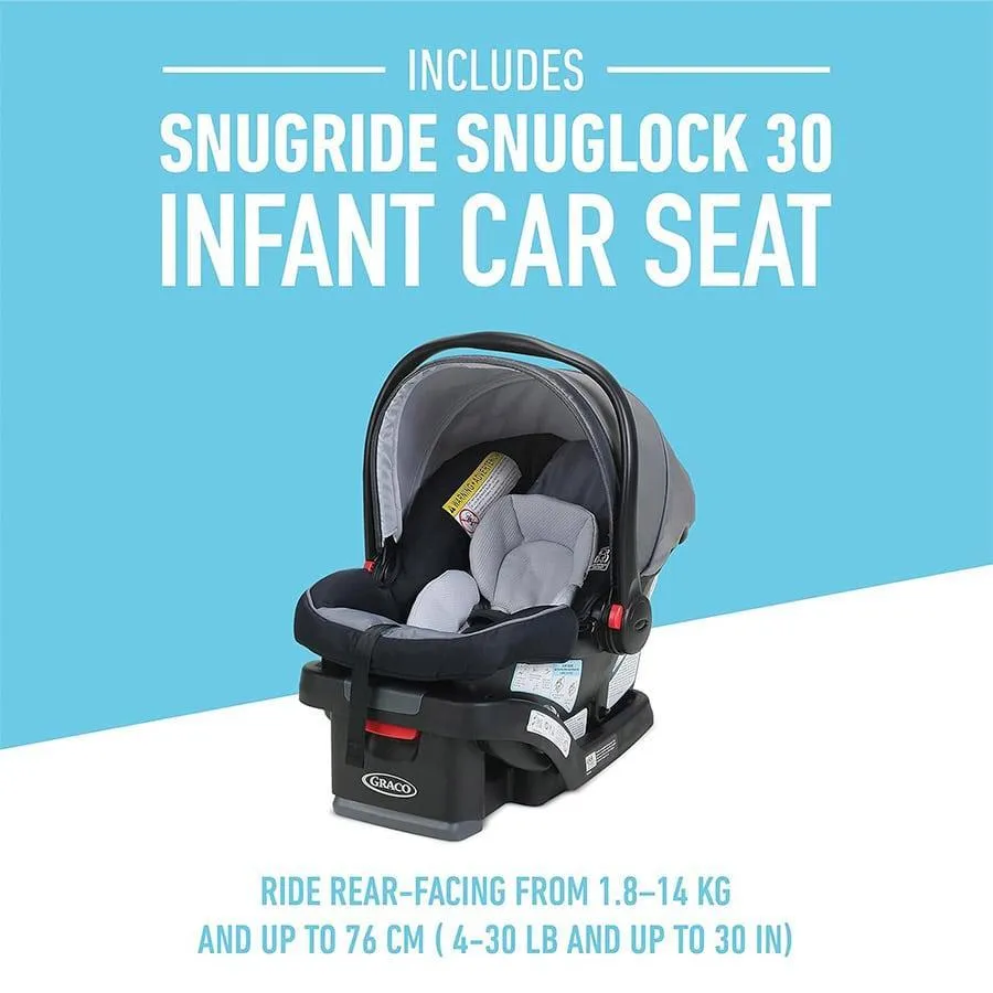 Graco FastAction Jogger LX Travel System Baby Stroller and Car Seat Combo - Mansfield