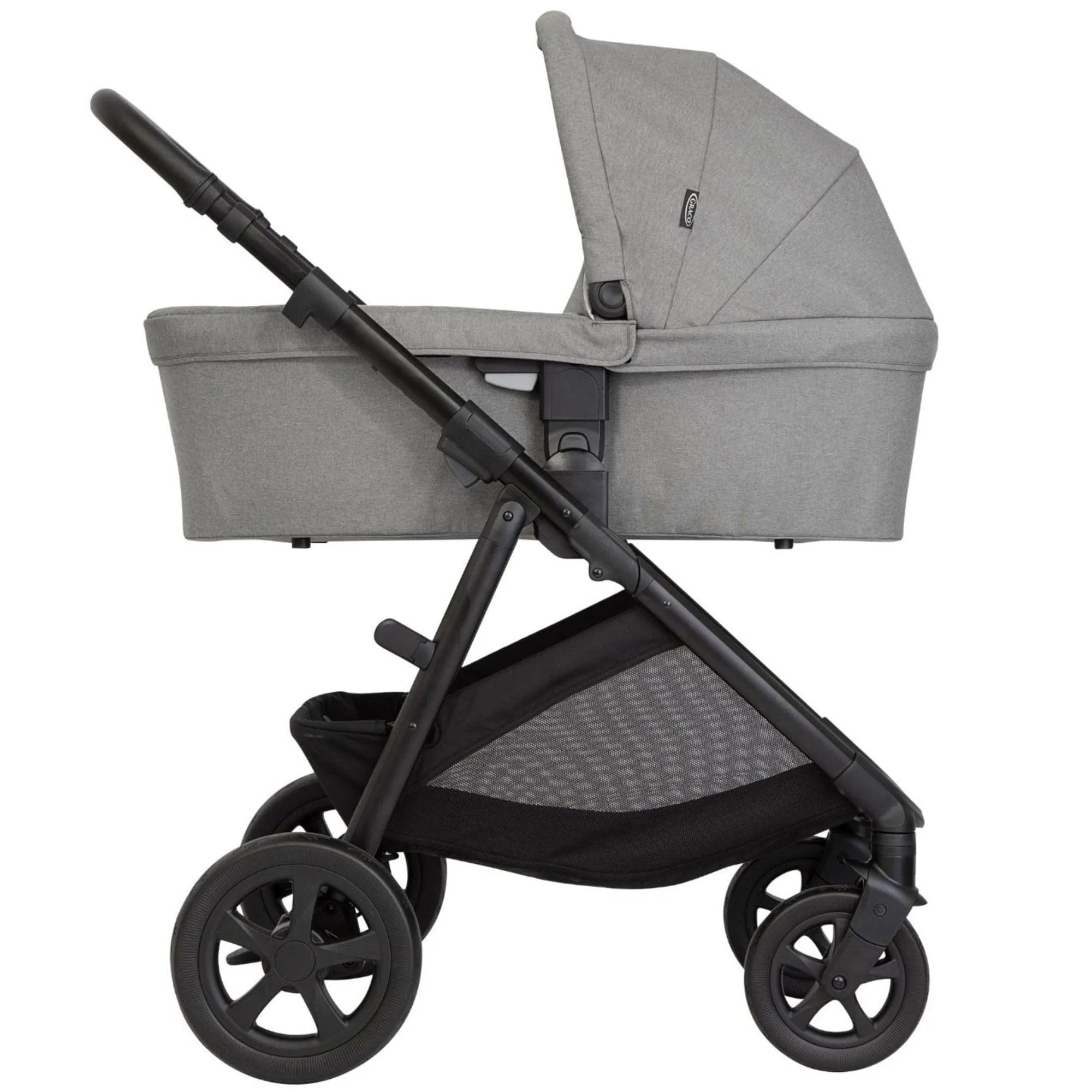 Graco Near2Me DLX Trio (Pushchair, Carrycot, Snuglite & Snugturn) - Ash/Black