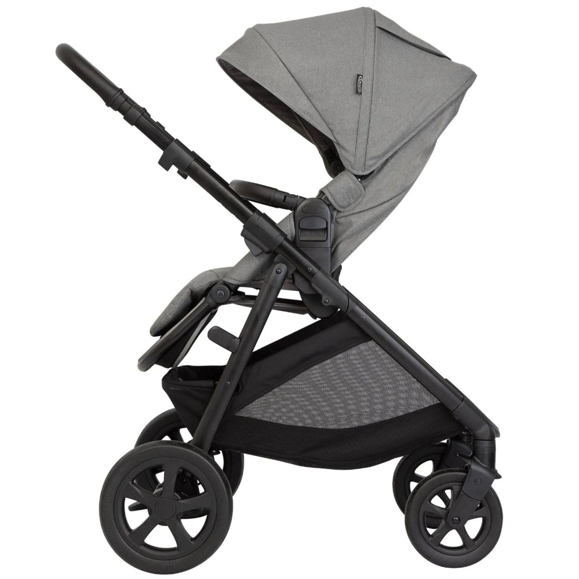Graco Near2Me DLX Trio (Pushchair, Carrycot, Snuglite & Snugturn) - Ash/Black