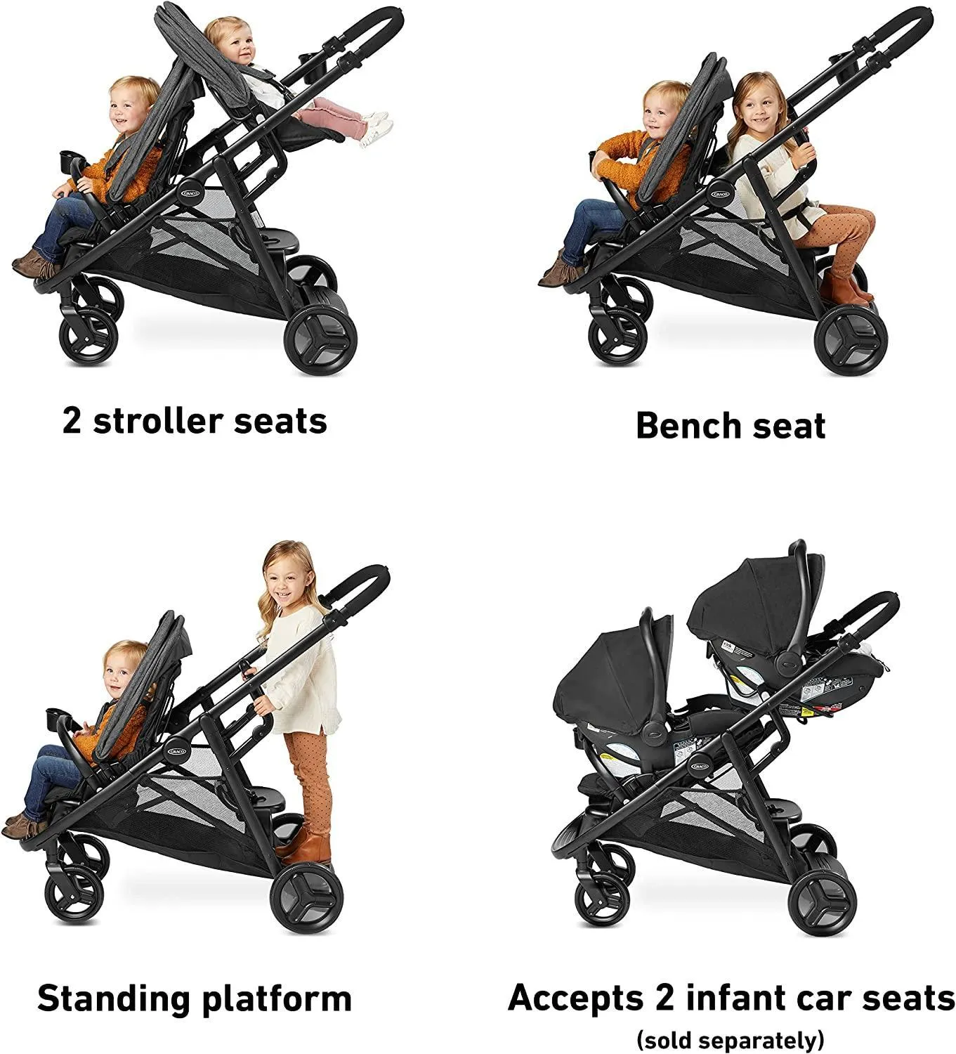 Graco Ready2Grow 2.0 Stroller - Gotham