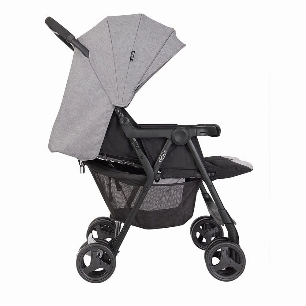 Graco Duorider Double Pushchair With Raincover - Steeple Gray