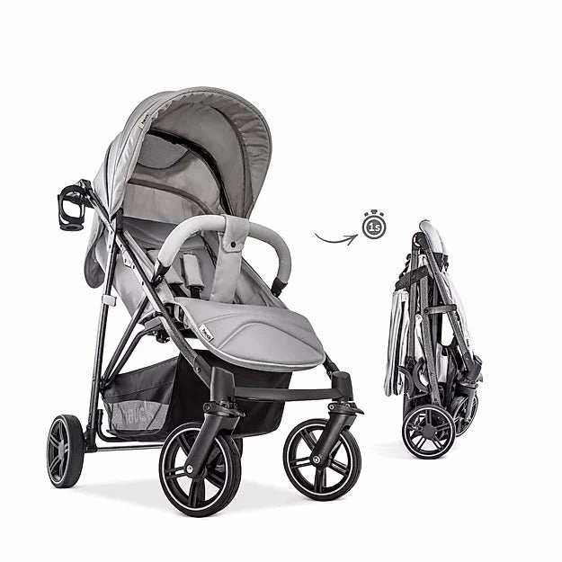 Hauck Rapid 4S Stroller (Lunar Stone): Multi-Terrain, Travel System, One-Hand Fold