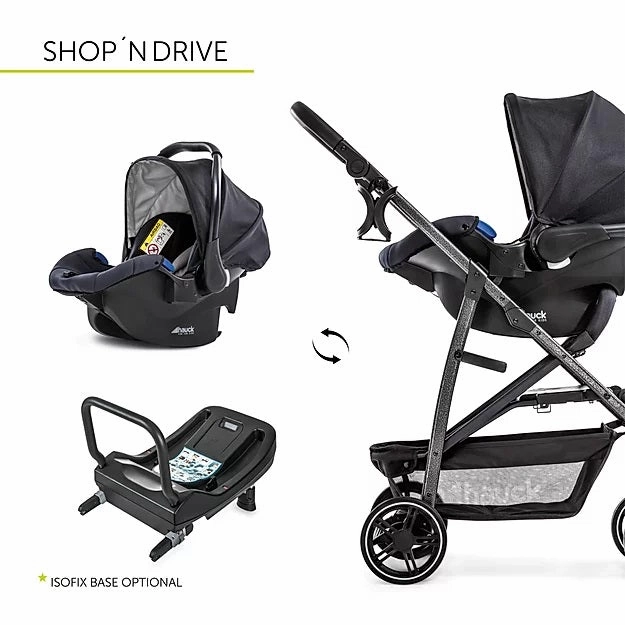 Hauck Rapid 4S Stroller (Lunar Stone): Multi-Terrain, Travel System, One-Hand Fold