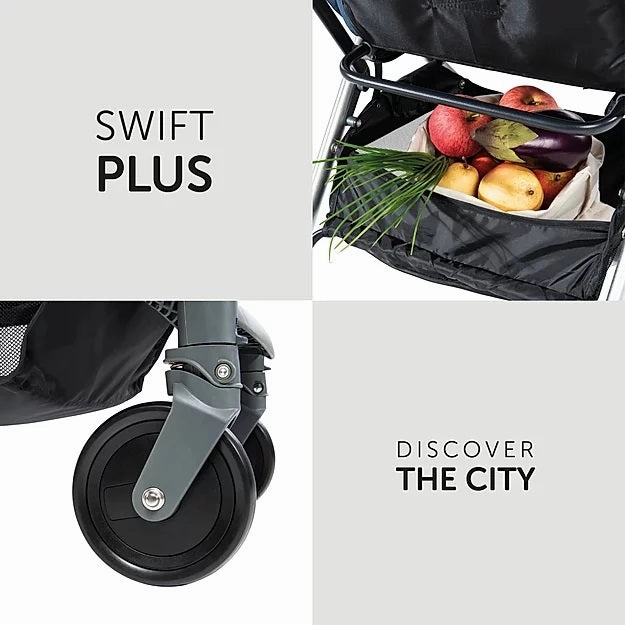 Hauck Swift Plus Stroller (Blue): Lightweight, One-Hand Fold
