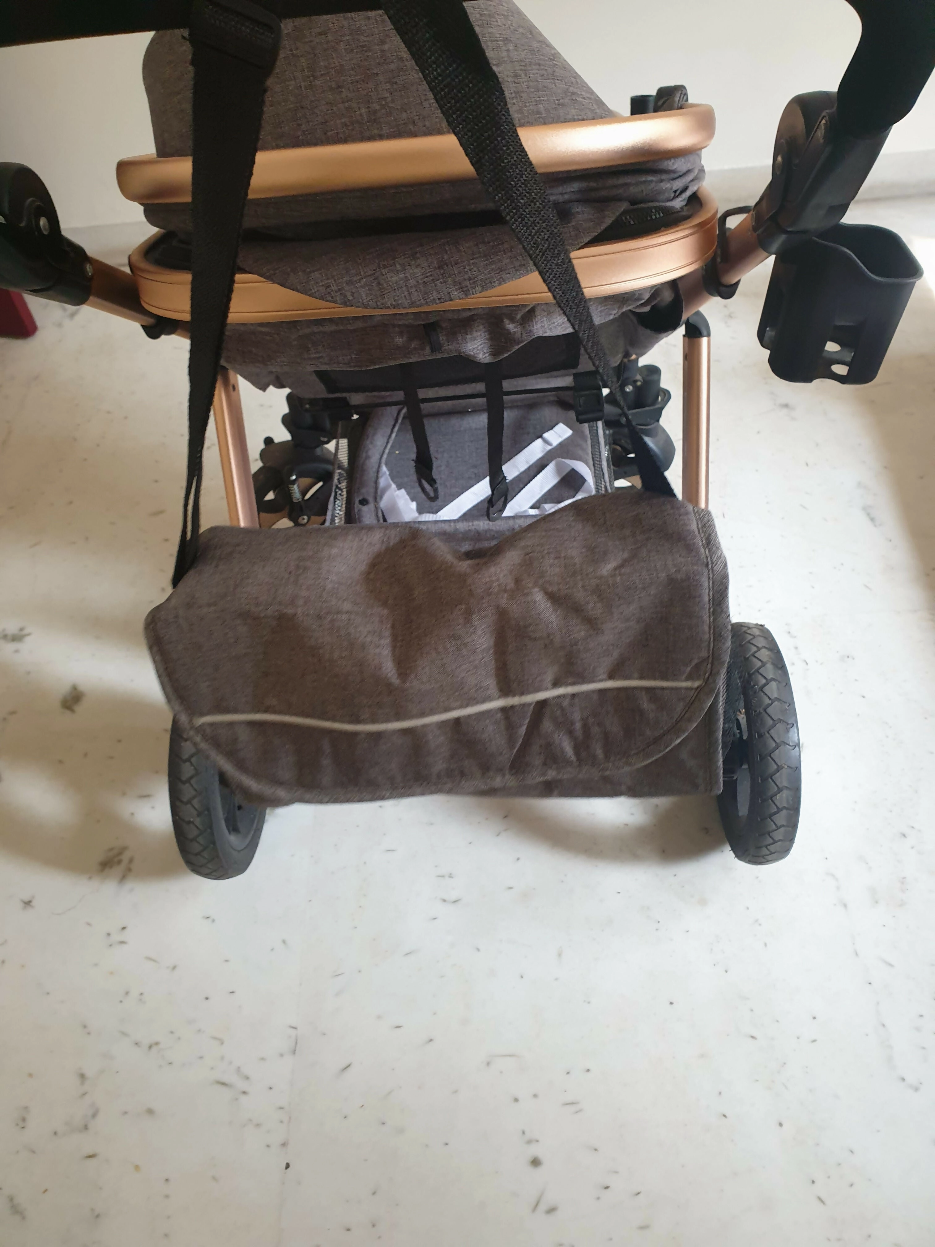 HUNY HUNY 3-In-1- Z Fold Best Stroller Pram - Grey Luxury Stroller