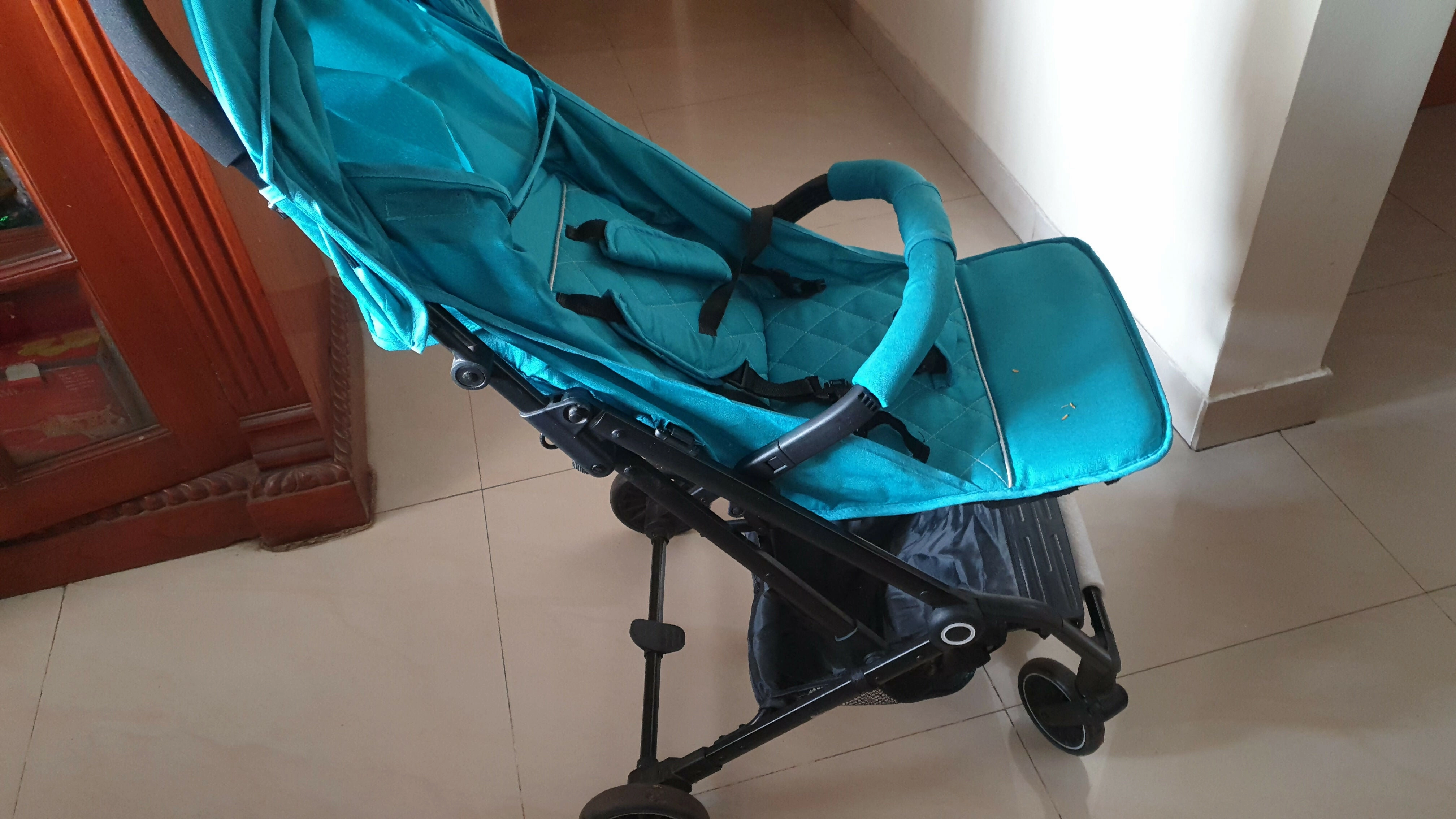 HUNY HUNY Z Fold Premium Travel Stroller/Pram - Blue (Small Fold Stroller)