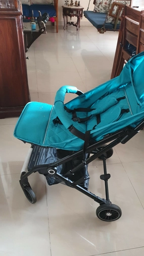 HUNY HUNY Z Fold Premium Travel Stroller/Pram - Blue (Small Fold Stroller)