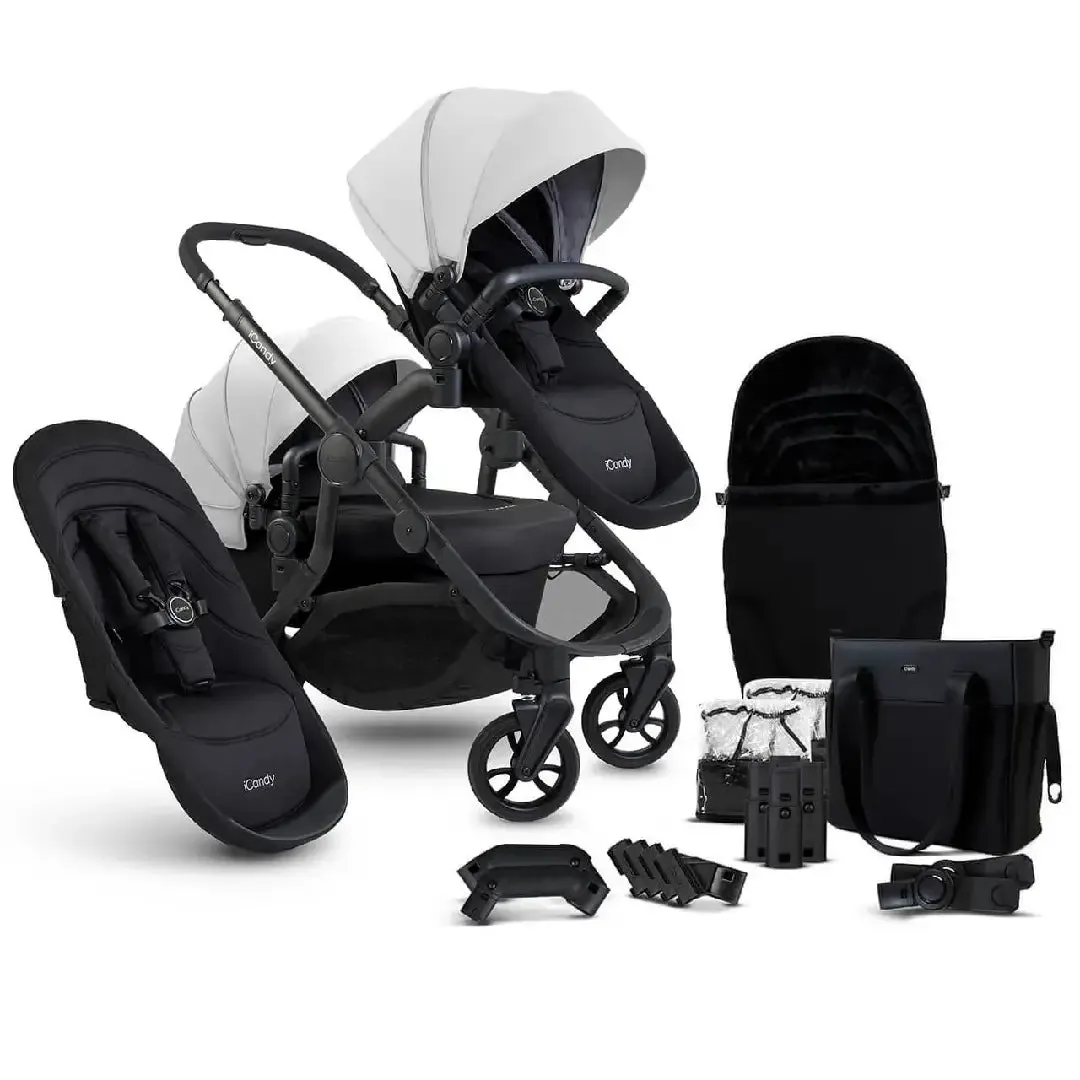 iCandy Orange 4 Double Pushchair Bundle - Glacier