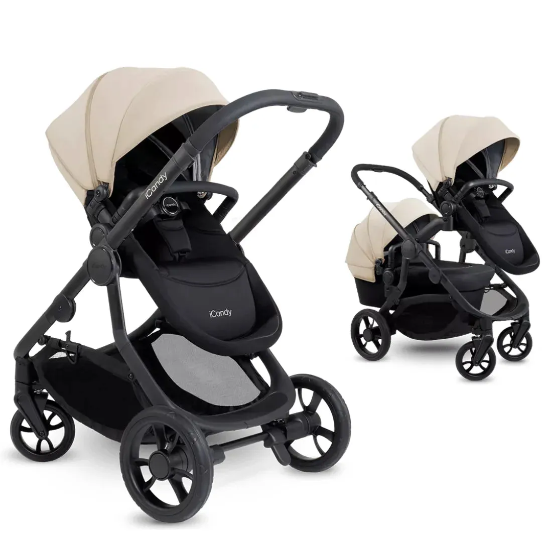 iCandy Orange 4 Double Pushchair Bundle - Latte