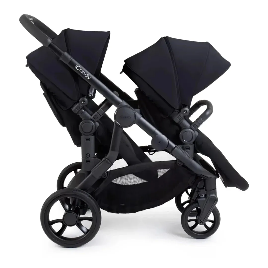 iCandy Orange 4 Twin Pushchair Bundle - Black Edition