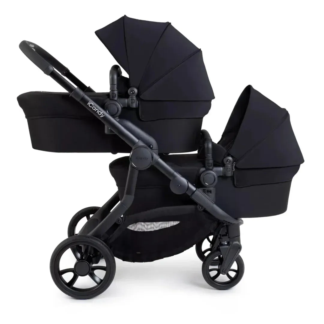 iCandy Orange 4 Twin Pushchair Bundle - Black Edition