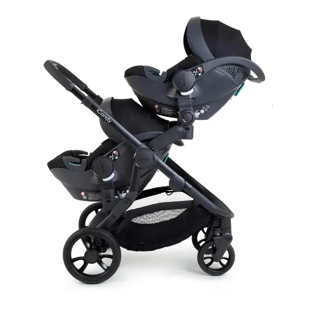iCandy Orange 4 Twin Pushchair Bundle - Black Edition