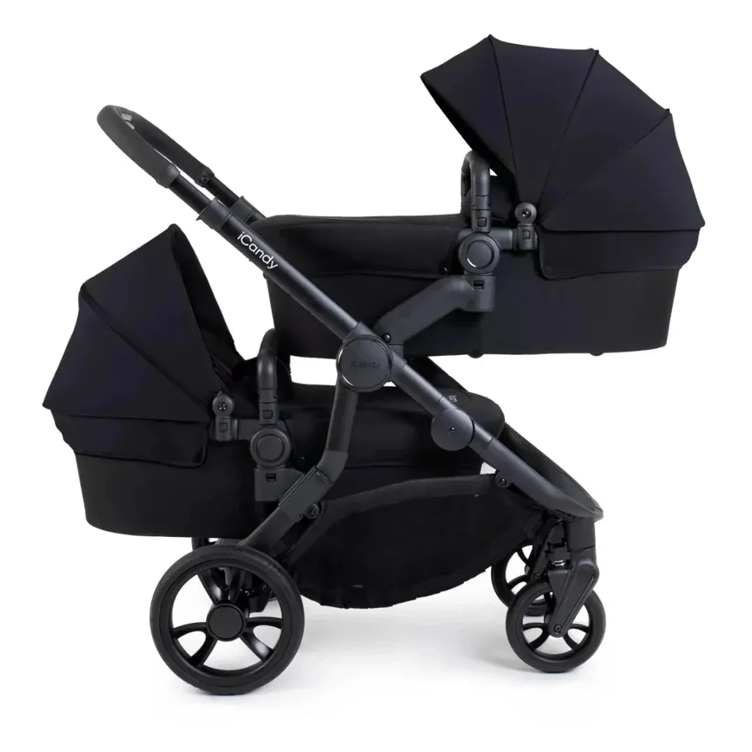 iCandy Orange 4 Twin Pushchair Bundle - Black Edition