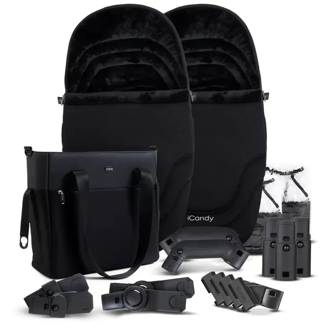 iCandy Orange 4 Twin Pushchair Bundle - Fossil
