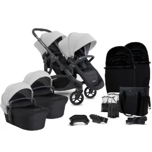 iCandy Orange 4 Twin Pushchair Bundle - Glacier