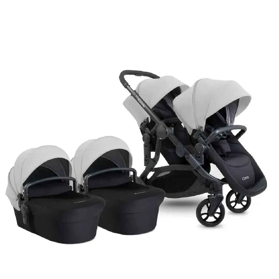 iCandy Orange 4 Twin Pushchair Bundle - Glacier
