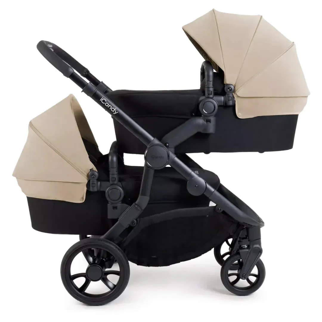 iCandy Orange 4 Twin Pushchair Bundle - Latte