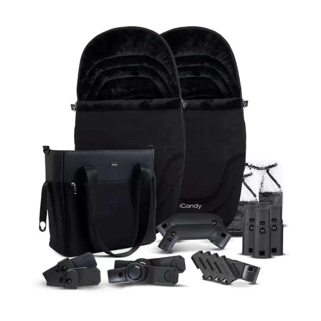 iCandy Orange 4 Twin Travel System & Car Seat - Black Edition