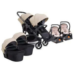 iCandy Orange 4 Twin Travel System & Car Seat - Latte