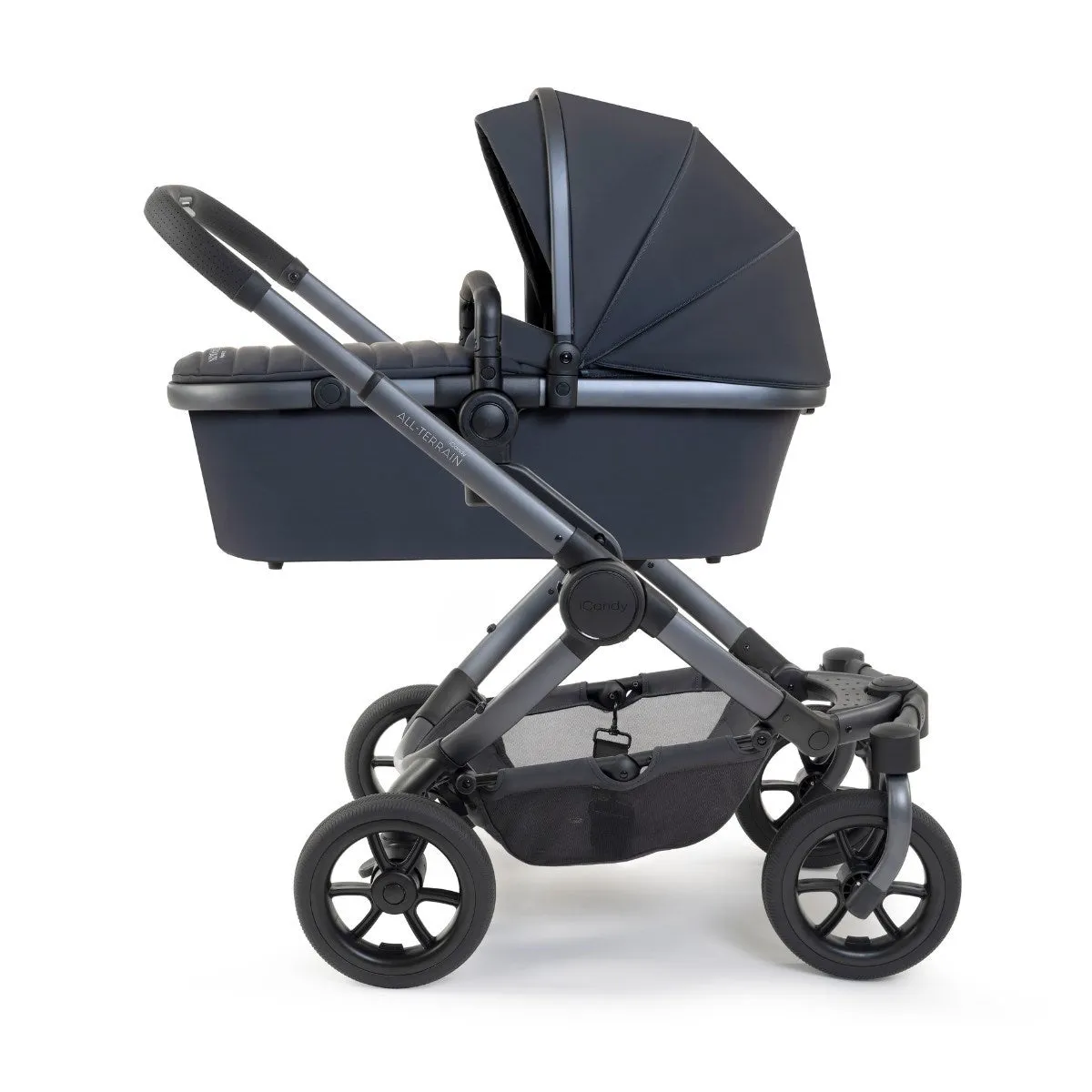 iCandy Peach 7 All-Terrain Complete Bundle   Maxi Cosi Cabriofix iSize Car Seat & Isofix Base - Storm Grey