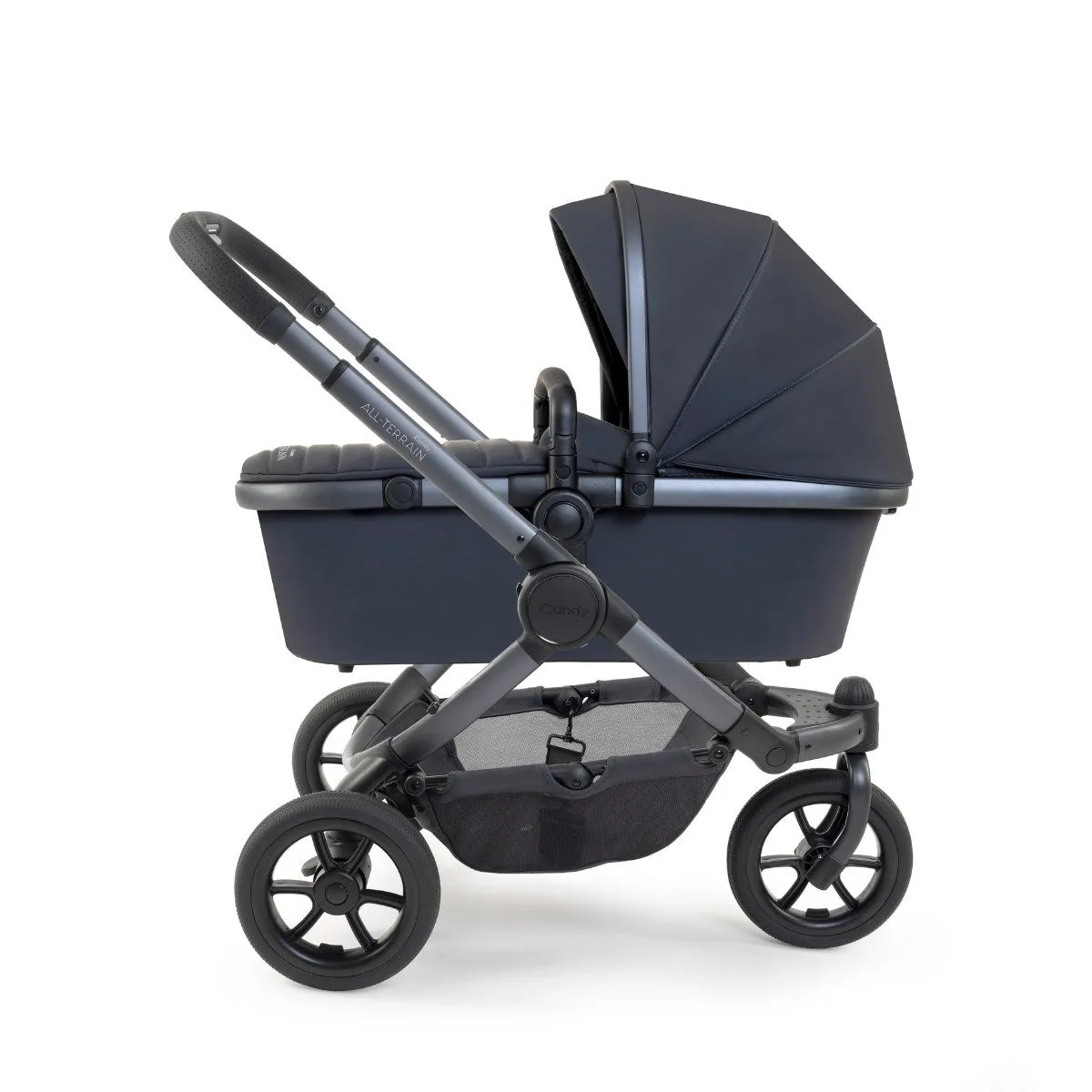 iCandy Peach 7 All-Terrain Complete Bundle   Maxi Cosi Cabriofix iSize Car Seat & Isofix Base - Storm Grey
