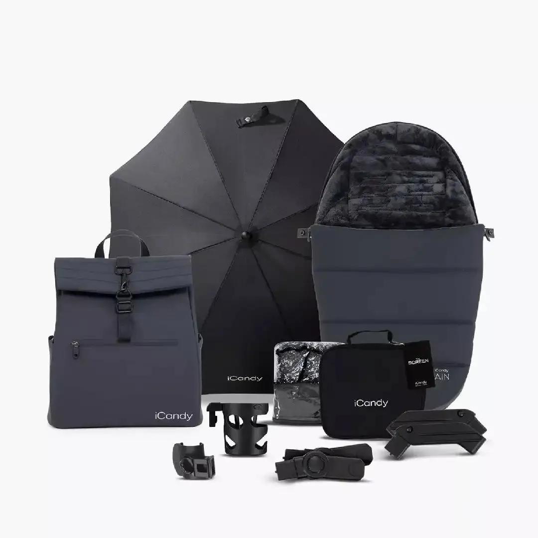 iCandy Peach 7 All-Terrain Storm Single - Complete Car Seat Bundle