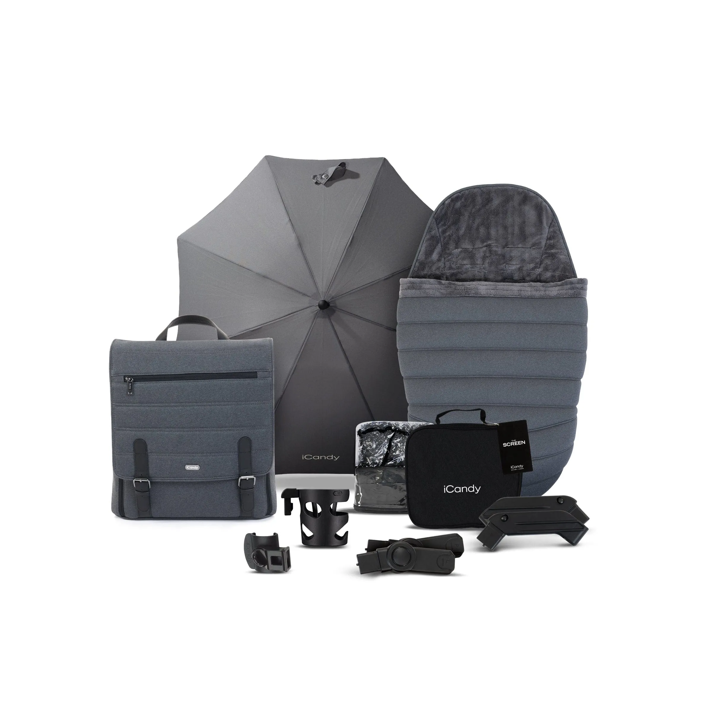 iCandy Peach 7 Complete Bundle - Phantom / Dark Grey (Granite Parasol)