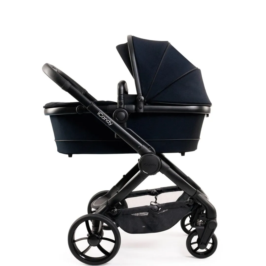 iCandy Peach 7 Complete Bundle with Maxi-Cosi Pebble 360 Pro Car Seat & Base - Black Edition