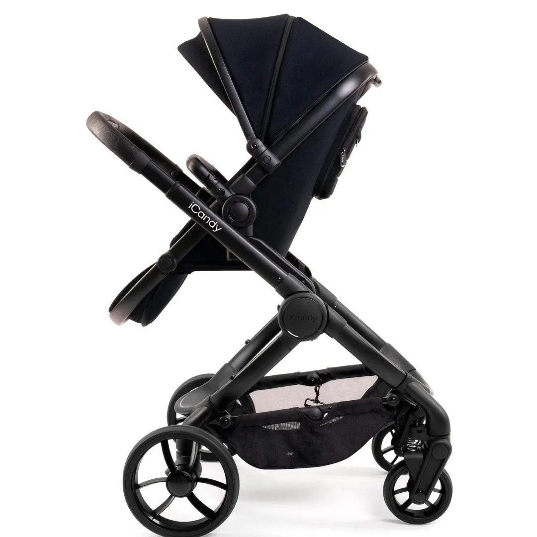 iCandy Peach 7 Complete Bundle with Maxi-Cosi Pebble 360 Pro Car Seat & Base - Black Edition