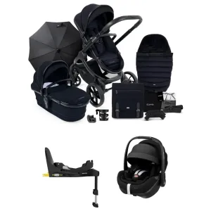 iCandy Peach 7 Complete Bundle with Maxi-Cosi Pebble 360 Pro Car Seat & Base - Black Edition