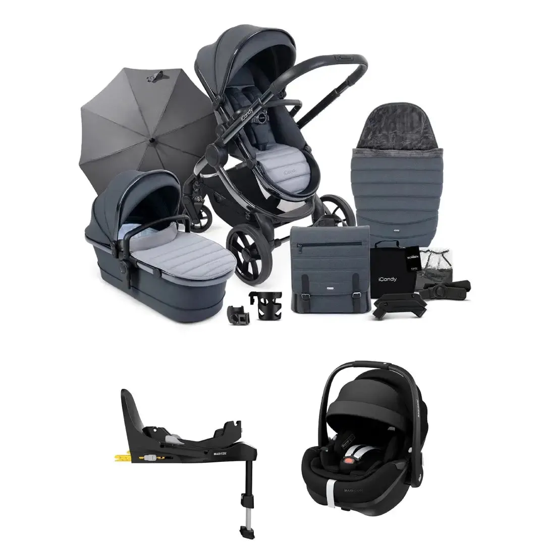 iCandy Peach 7 Complete Bundle with Maxi-Cosi Pebble 360 Pro Car Seat & Base - Truffle Edition