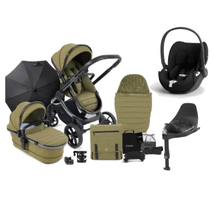 iCandy Peach 7 Cybex Cloud T Complete Travel System Bundle - Olive