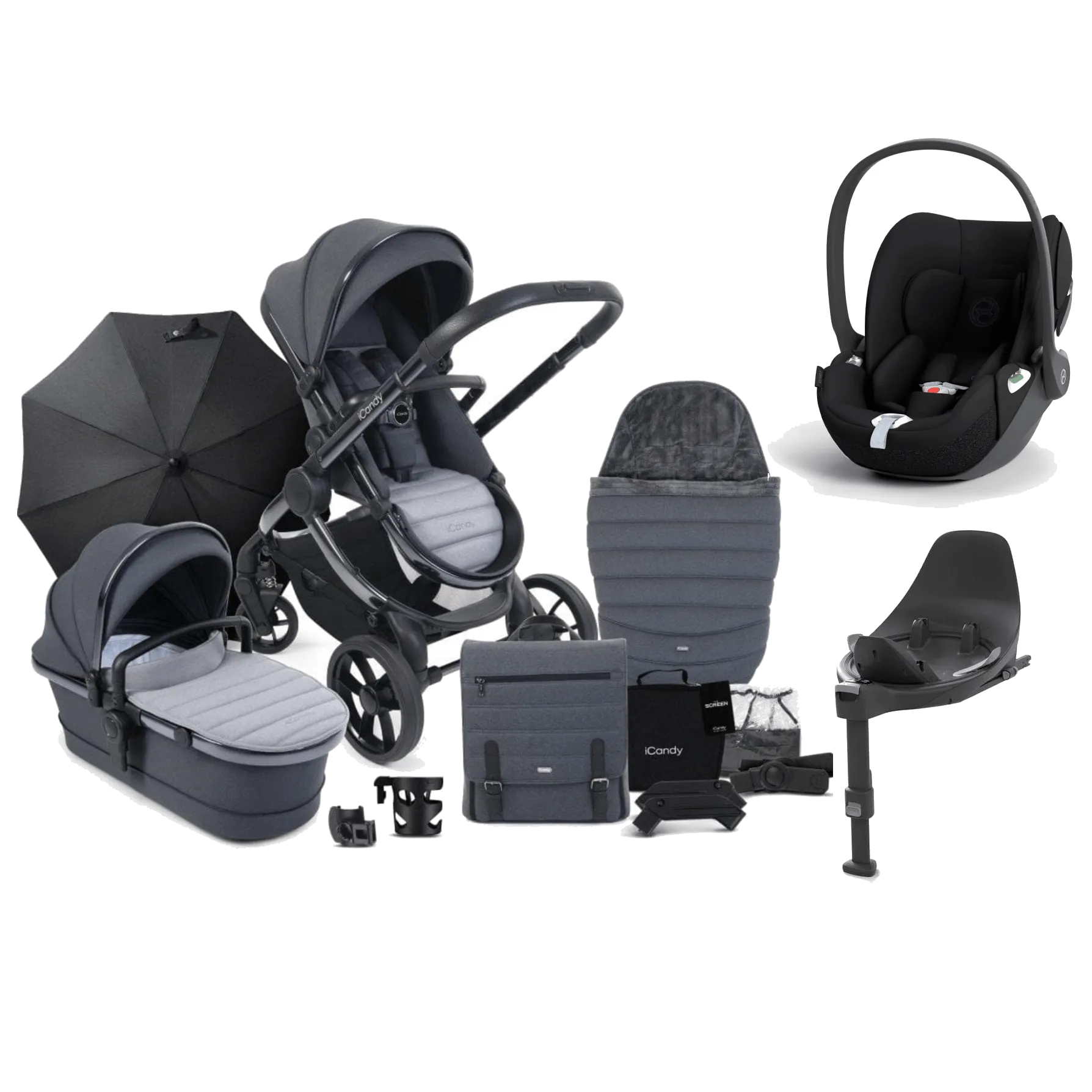iCandy Peach 7 Cybex Cloud T Complete Travel System Bundle - Truffle