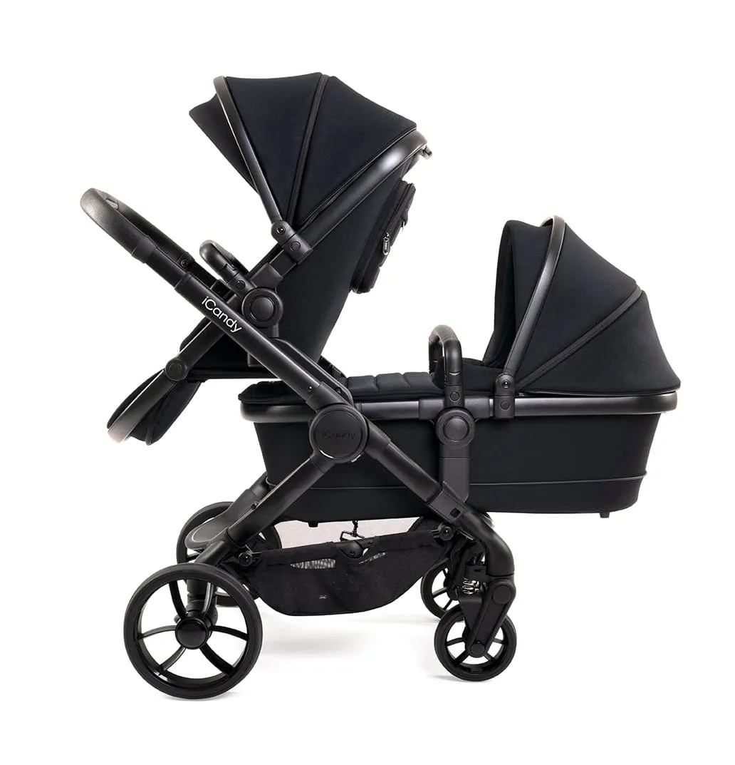 iCandy Peach 7 Double Pushchair - Jet / Black Edition