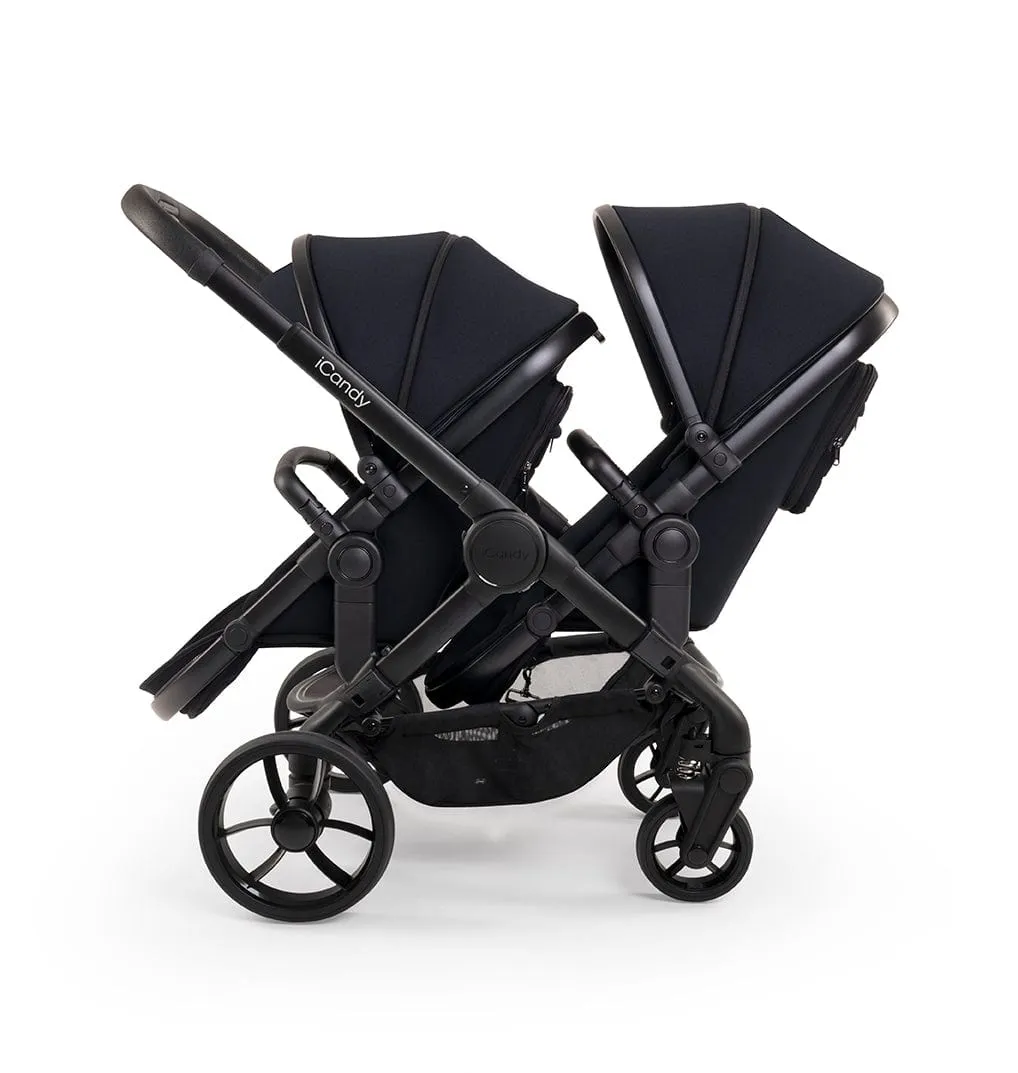 iCandy Peach 7 Double Pushchair - Jet / Black Edition